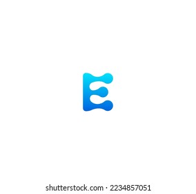 Elementos de plantilla de diseño de logotipo de letra E. Logo de la letra digital abstracta moderna. Ilustración vectorial. Logo de Technology E.