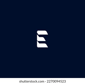 E letter logo design template elements. Modern abstract digital alphabet letter logo. Vector illustration.