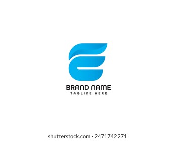 E letter logo design Template