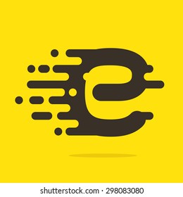 E letter logo design template. Fast speed taxi service letter. Vector design template elements for your application or company.