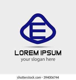 E Letter Logo Design template
