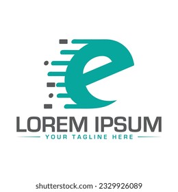 Diseño del logotipo de la letra E diseño único y moderno del logotipo
