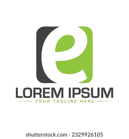 Diseño del logotipo de la letra E diseño único y moderno del logotipo