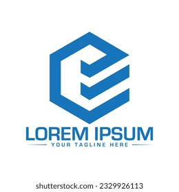 E letter logo design unique and modern logo design