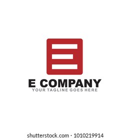 E letter logo design vector template