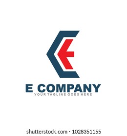 E letter logo design vector template