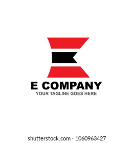 E letter logo design vector template icon
