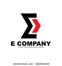 E letter logo design vector template icon