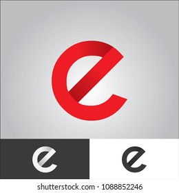 e letter logo design vector