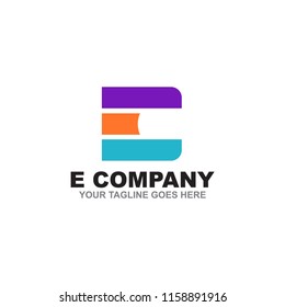 E letter logo design vector template