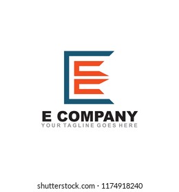 E letter logo design vector template