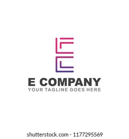E letter logo design vector template