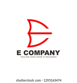 E letter logo design vector icon