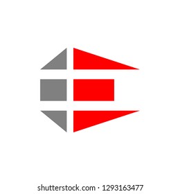 E letter logo design vector icon