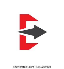 E letter logo design vector template