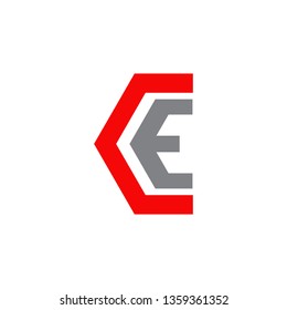E letter logo design vector template
