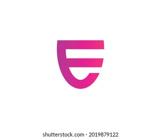 E letter logo design vector template