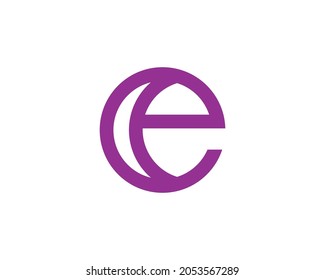 E letter logo design vector template