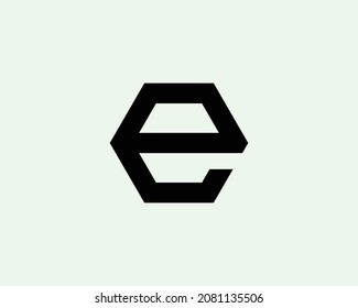 Plantilla vectorial de diseño de logotipo de letra E