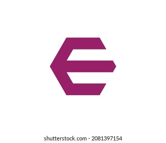 E letter logo design vector template