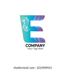 E-Letter-Logo-Design-Vektorgrafik
