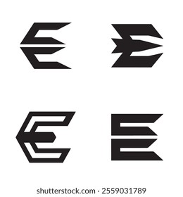 E Letter Logo Design Vector 