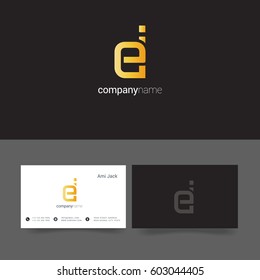 E & I Letter logo design vector element
