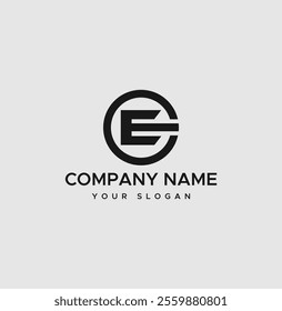 E letter logo design with vecvtor template