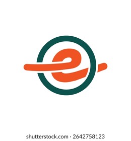 E letter logo design white background. Monogram initials letter logo concept.
