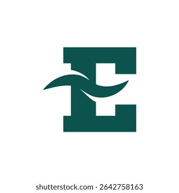 E letter logo design white background. Monogram initials letter logo concept.