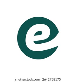 E letra logotipo design fundo branco. Conceito do logotipo da letra das iniciais do monograma.