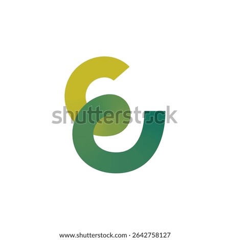 E letter logo design white background. Monogram initials letter logo concept.