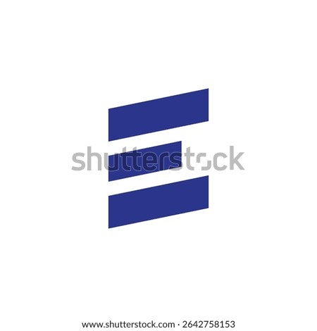 E letter logo design white background. Monogram initials letter logo concept.