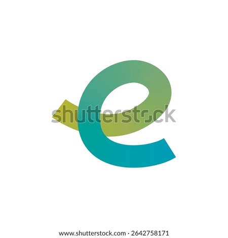 E letter logo design white background. Monogram initials letter logo concept.