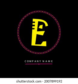 e letter logo design.e creative letter logo.