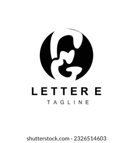 E-Letter-Logo, Bildungs-Vektorgrafik, einfaches E-Alphabet-Design, Illustration, Symbol, Vorlage, Marke