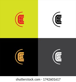 E letter logo emblem design