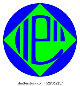 e letter logo in the green rectangle. Vector design template elements for your application or company identity.