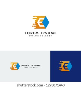 E  Letter Logo Hexagon Design template Element - Creative Shape Polygonal Icon design - Vector illustration 