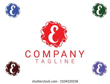 E letter logo and icon design template