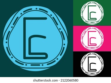 E letter logo and icon design template