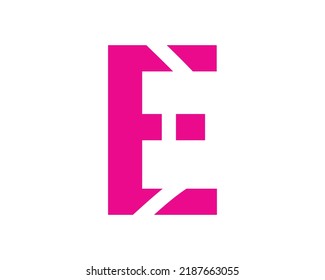 E Letter logo icon design template elements.