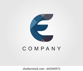 E Letter Logo Icon Mosaic Pattern Design template Element