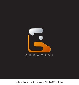 E Letter Logo Illustration Template. Abstract techno with negative space style.