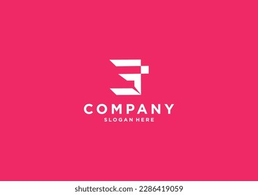 Logo de la carta electrónica. ilustración, vector sobre fondo rosa
