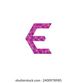 e Buchstabe, Logo, isometrisch, geometrisch
