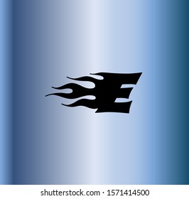 E letter logo with nice background.
