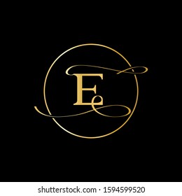 E letter logo with nice black background.E letter design.