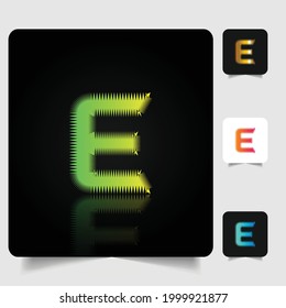 Diseño de gradiente abstracto profesional del logotipo de la letra E