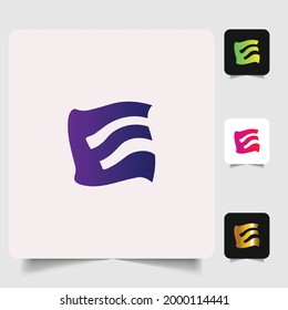 E-Brief-Logo, professionelles abstraktes Farbverlauf-Design